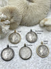 Image of Reproduction Coin Pendant 39mm, Coin Bezel, Vintage Coin, 5 bezel colors. Fast Shipping