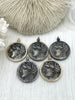 Image of Reproduction Coin Pendant 39mm, Coin Bezel, Vintage Coin, Greek Coin, 5 bezel colors. Fast Shipping