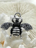 Image of French Bee Charm Pendant CZ Micro PAVE , French Bee Charm, CZ Bee, 33mm x 39mm Bee Charm, Cubic Zirconia Bee Pendant, 5 Finishes Fast Ship
