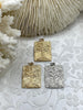 Image of High Quality Brass Tree Charm/Pendant, Tree of Life Pendant, Tree Gold or Rhodium Plated, 27mm x 21mm x 2.25mm, 3 Finishes. Fast Ship