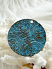 Image of Flat Round Filigree Stamped Metal Pendant Medallion Pendant, 4 styles, 42mm, 39mm, 34mm, 21mm Verdigris . Fast Ship