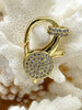 Image of Pave CZ Lobster Claw Clasps 3 colors 23mm x 13mm, lobster clasp,double sided , Spring Hook Clasp, Gold, Silver or Gunmetal. Fast Shipping