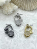 Image of Pave CZ Lobster Claw Clasps 3 colors 23mm x 13mm, lobster clasp,double sided , Spring Hook Clasp, Gold, Silver or Gunmetal. Fast Shipping
