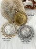 Image of Reproduction Coin Pendant, Morgan Peace Dollar Pendant, Coin Bezel, Vintage Coin Pendant, Bezel with CZ and Pearls. 3 Styles Fast Ship