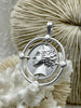 Image of Ancient Greek Reproduction Bust Coin Pendant, Coin Pendant, Coin Charm 5 color choices Matte Silver Coin Pendant, Matte Gold Fast Ship