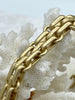 Image of Brass Multilink Textured Chain, 21mm wide x 15mm Thick. gold plated over Brass or Worn Gold. Handmade, HIGH QUALITY Sold by the foot.