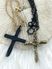 Image of Brass Textured Cross, Religious Large Cross, Brass Cross Charm, Cross Pendant, Mens Cross, Women's Cross 61mm x 43mm 9 Finishes Fast Ship