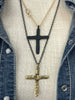 Image of Brass Textured Cross, Religious Large Cross, Brass Cross Charm, Cross Pendant, Mens Cross, Women's Cross 61mm x 43mm 9 Finishes Fast Ship