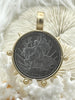 Image of Reproduction Peso Coin Pendant, Coin Bezel, Mexican Coin, Horse Coin, Horse Pendant, Equestrian Pendant, Equestrian Coin. Fast Ship