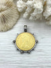 Image of Queen Elizabeth II Coin Pendant, Royal Pendant, Queen Pendant, Coin Bezel, Royal coin, Queen Elizabeth II Coin, 2 Styles. Fast Ship