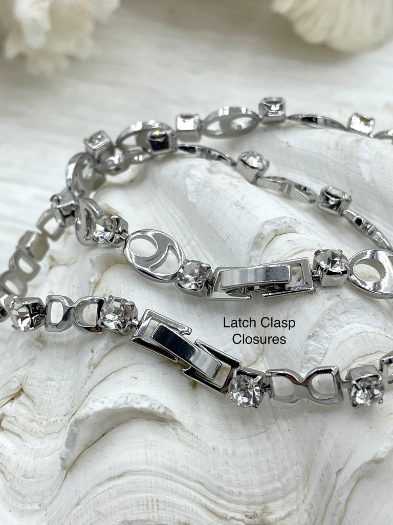 925 Sterling Silver Adjustable Simulated Diamond Bracelet