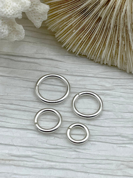 Jump Rings Matte Silver, 6mm, 8mm, 10mm, or 12mm, PK of 10, Brass Jump ...