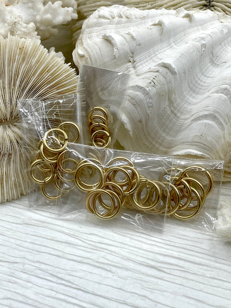 Jump Rings 12mm Large Silver Plated Open Jump Rings, Brass 50 Pc Set 