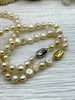 Image of 18'' AAA 8-9mm White Nugget Natural Freshwater Pearl Necklace,Silver or Gold Clasp,Hand Knotted, High Luster Freshwater Pearl, Fast Shipping