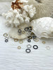 Image of Jump Rings Matte Silver, 4mm, 6mm, 8mm, 10mm, or 12mm, PK of 10, Brass Jump Rings, OPEN Ring, Heavy 15 GA (1.8mm) Jump Rings, Fast Ship