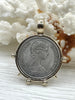 Image of Queen Elizabeth II Coin Pendant, Royal Pendant, Queen Pendant, Coin Bezel, Royal coin, Queen Elizabeth II Coin, 2 Styles. Fast Ship