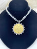 Image of 16.5'' AAA 8mm Gray Nugget Natural Freshwater Pearl Necklace, Silver or Gold Double Opening Clasp, Hand Knotted, High Luster Pearl,Fast Ship
