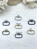 Image of Oval Carabiner lock clasp. Mixed Metals, Brass Carabiner Screw Clasp, Carabiner Screw Pendant, Screw Connector Lock. Matte Gun, Matte Gold