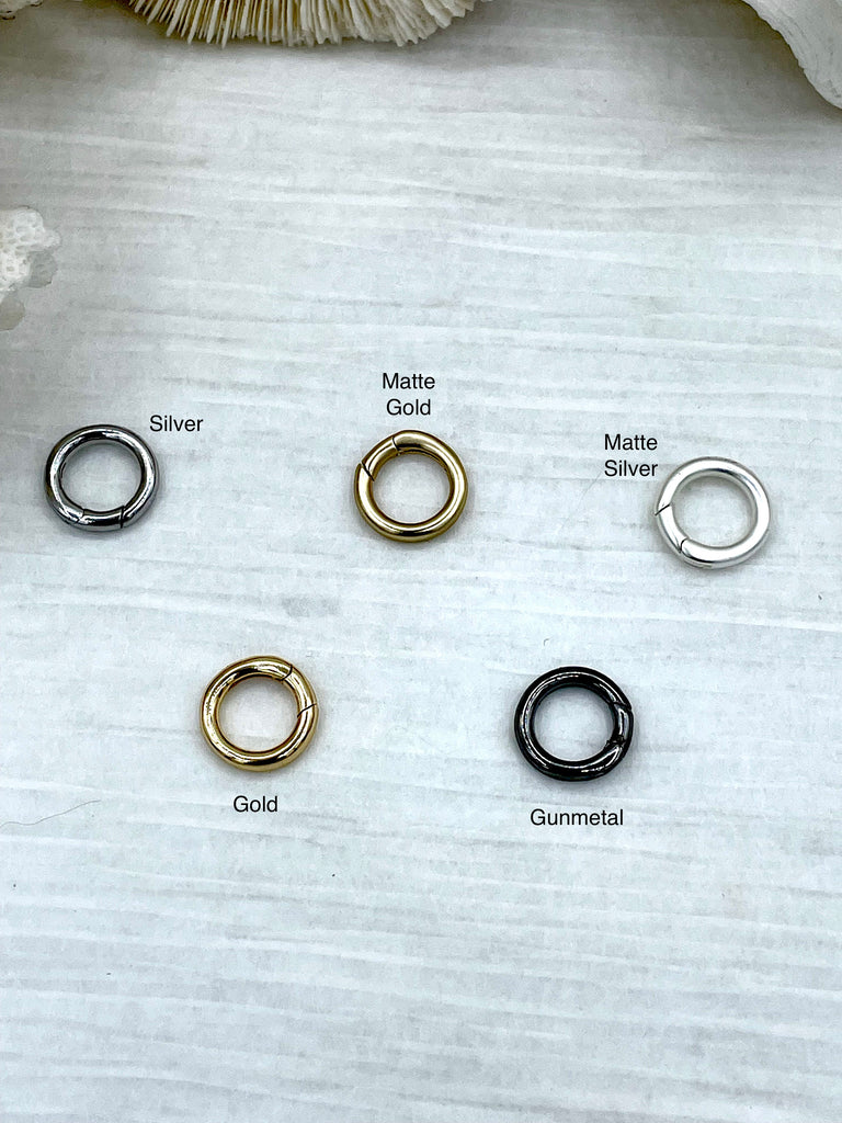 Spring Round Clasps / Bracelet Connector / Necklace Closure / Trigger Hooks  (6mm x 10mm / 20 pcs / Light Silver / Nickel Free) Findings F187