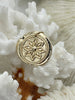 Image of High Quality Brass Wax Seal Flower Charm, Flower Pendant, , Gold Plated or Rhodium Plated, 20mm, Fast Ship