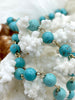 Image of Turquoise Howlite Rosary Chain, Gold wire links, 6mm or 8mm round stone beaded chain 1 Meter (39 inches) Fast Ship