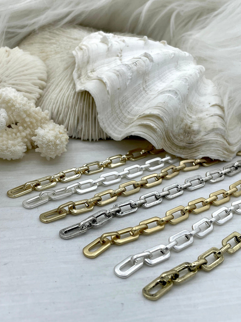 Mix Link Chain Mixed Link Cable Chain, by the foot. Lg Link, Fast ship – Bling By A