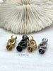 Image of Fold Over Clasps with Tie Bar End Caps. Double Fold Over Clasp, Jewelry Clasps, Cord End Caps, Plated Brass Clasps, 4 finishes. Fast Ship