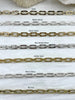 Image of Mixed Link Cable Chain, by the foot. Lg Link 13.4mm x 7.2mm Sm link 9.6mm x 1.9mm, Electroplated Base Metal, 7 finishes, Fast ship Bling by A