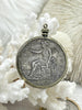 Image of Reproduction Coin Pendant 39mm, Coin Bezel, Vintage Coin, 5 bezel colors. Fast Shipping