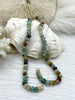 Image of Hand Knotted Rondelle Amazonite Necklace, 16'5" W/Brass Closed Cap Ends, Gold or Silver End, Amazonite Necklace, Knotted Amazonite Fast Ship
