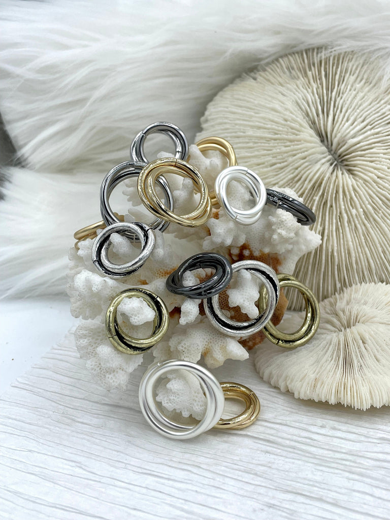 Enterlocked Rings Interlocked Ring Connector, 7 Colors, 2 Size, Jewelry Connector – Bling ...