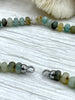 Image of Hand Knotted Rondelle Amazonite Necklace, 16'5" W/Brass Closed Cap Ends, Gold or Silver End, Amazonite Necklace, Knotted Amazonite Fast Ship