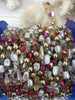 Image of Vintage Glass Pearl & Crystal Mixed Rosary Chain, Pink and Gold Glass beads, Glass Pearl, 3 colors, Sold by the Foot. BBA Original Fast Ship
