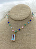 Image of Colorful Agate Stone Beaded Rosary Chains, Beaded Chains, 4 styles. 4.5mm round stone beads, Gold Wire, Sold by the foot. Fast ship
