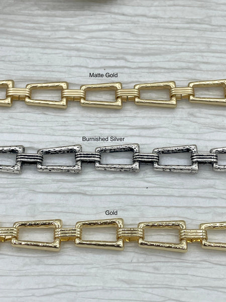 Mix Link Chain Mixed Link Textured Cable Chain, by the foot. Lg Link Fast ship – Bling ...