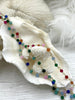 Image of Colorful Agate Stone Beaded Rosary Chains, Beaded Chains, 4 styles. 4.5mm round stone beads, Gold Wire, Sold by the foot. Fast ship