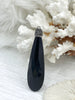 Image of Black Teardrop Shape Crystals with CZ. Teardrop Soldered Charm with silver bail, Drop Soldered Pendants w/CZ, 3 Styles. Fast Shipping