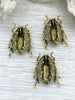 Image of Beetle Charm/Pendant, Enamel Rhinestone Pendant, Gold 46mm Pendants, Insect Pendants,Bug Pendants, 3 colors Fast Ship