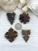 Image of Mixed Color Picture Jasper Pendant, Gold Soldered Stone Pendant, Natural Stone Variety of Sizes and Color, Stone Pendant Fast Ship