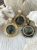 Image of AAA Labradorite Stone Pendant with Bezel, Natural Stone Cabochon, comes in a variety of patterns,3 bezel colors, Natural Stone, Fast Ship.