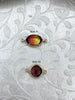 Image of Small Crystal Connector Charms, 2 styles, gold soldering, oval shape and diamond shape. Fast Shipping