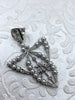 Image of Reproduction Edwardian Paste Fly Pendant, Pearl and CZ Accents, 4 styles, 42mm x 34mm x 3mm, Fast Shipping