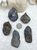 Image of Natural Agate Mixed Shape Pendants with Textured Burnished Silver Soldered Bezel. Variety of sizes and stones, all unique. Fast Ship