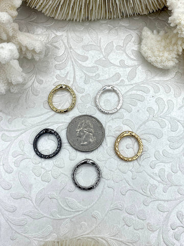 Brass Snake Snap Clasp, Round Snake Snap Ring, CZ Eyes, Round Snap Ring, 6 finishes, Necklace Building Extender, Charm Holder, Fast Ship