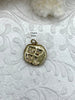 Image of High Quality Brass Charm, Gold Plated Bumblebee Pendant, Embossment Brass Pendant, 18mm, 5mm Jump Ring, Fast Ship