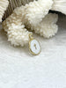 Image of Coin Shape Enamel Charms, Pendant BRASS. White Enamel Cross Charm, Enamel and gold coin 14mm. Fast Ship