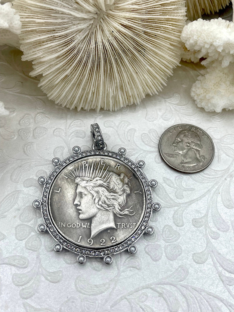 Dollar Coin Necklace 1921 Silver Dollar Necklace Reproduction Coin