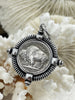 Image of Buffalo Nickel coin Pendant, Reproduction Silver Coin Pendant, Buffalo Nickel Pendant, Buffalo Nickel Coin Charm, 5 bezel colors Fast Ship