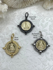 Lion de  la Gileppe Coin, Lion Pendant, Lion Medal, Lion Jewelry, Gold Lion coin, Lion Pendant, Lion de  la Gileppe 3 bezel colors Fast Ship