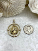 Image of Ancient Greek Reproduction Bust Coin Pendant, Coin Pendant, Coin Charm 5 color choices Matte Silver Coin Pendant, Matte Gold Fast Ship
